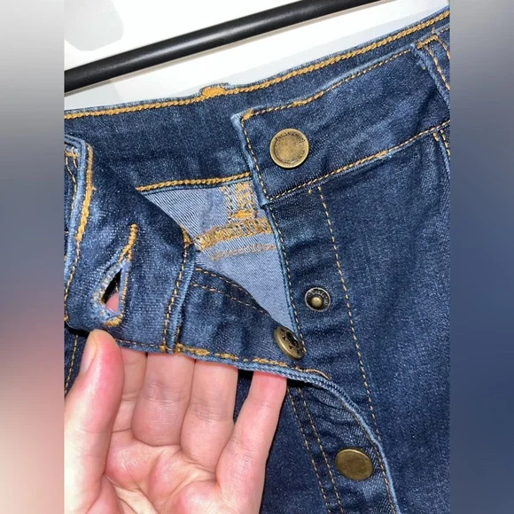 Blank NYC Blue A-Line Jean Skirt Snap Buttons Rodeo Western Chic Cotton Rayon 24 - Picture 13 of 15